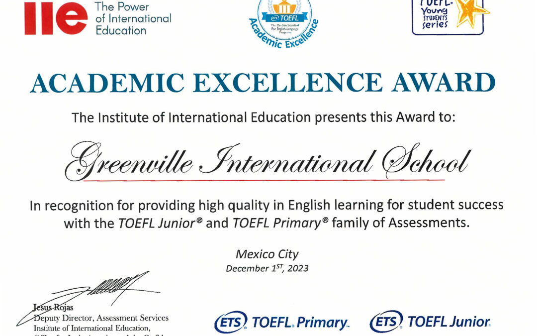 Reconocimiento TOEFL Junior y TOEFL Primary